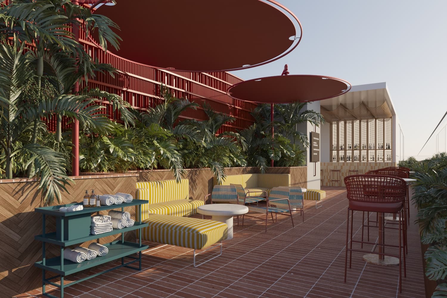 Rooftop lounge